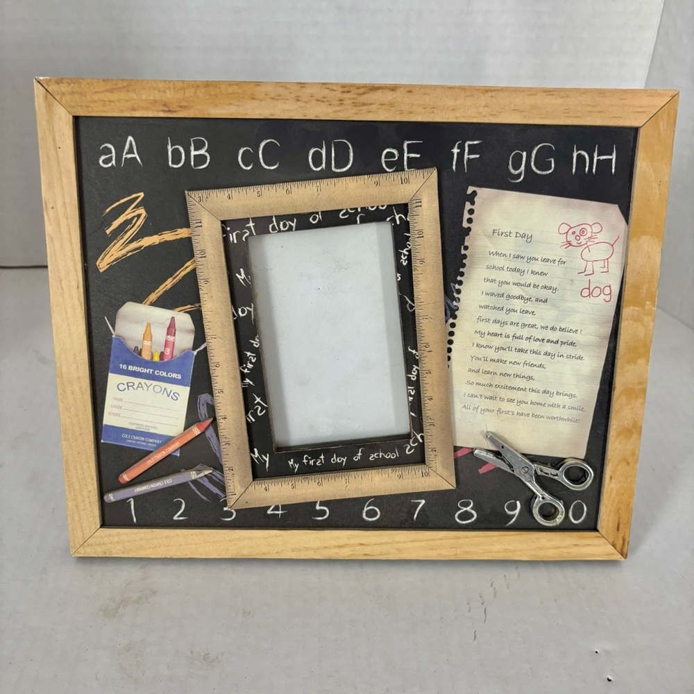 Chalkboard School Photo Theme Picture Frame 8 x 10 3D